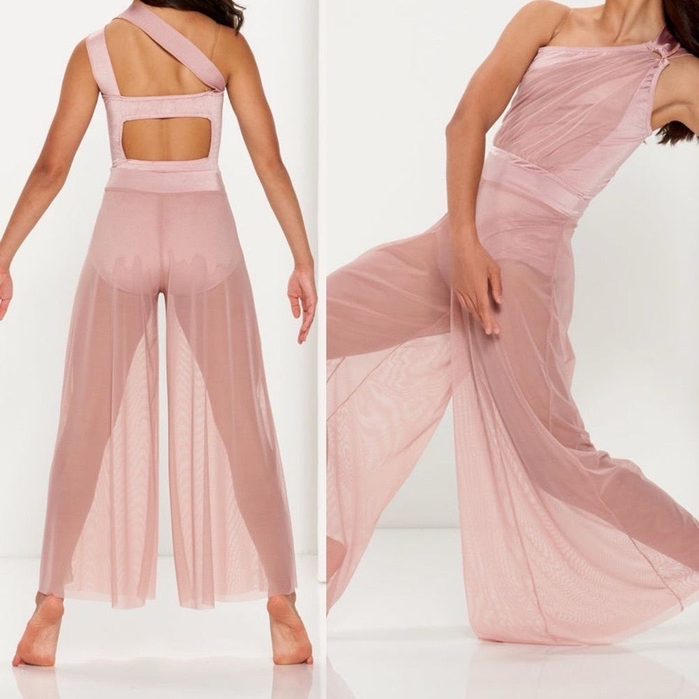 Kelle dance costume mauve pink 2 piece leotard pants PIECES OF ME 3616 2594 LA